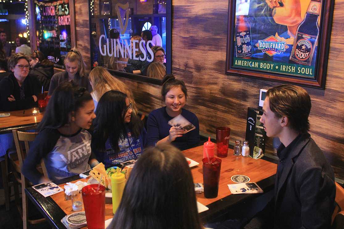 Actor Hayden Byerly chats with fans at Conroy’s in Westwood Thursday evening at a meet and eat to celebrate the launch of Byerly’s non-profit Hayden’s Hope Totes in Kansas. HHT donates duffel bags to foster children who are moved to different homes while in the system.