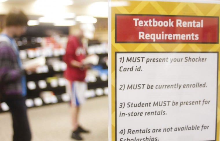 Students shopping at Wichita State University bookstore.
