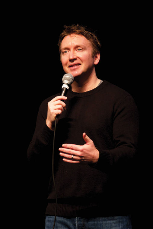 The comedian Chad Daniels performs last Friday in the CAC theter.
