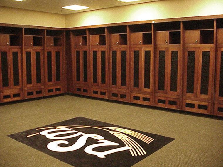 The new locker rooms were provided by an anonymous donation. They feature better lockers, iPad docks and will have a trophy case as well.