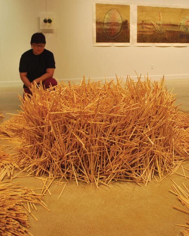 Exhibit addresses deforestation with 90,000 chopsticks