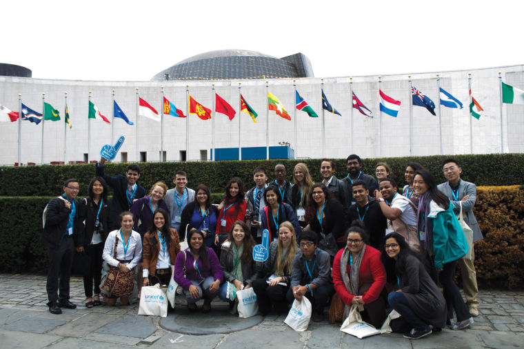 Before the UNICEF Campus Summit, the group visited the United Nations building in New York to learn about peacekeeping, security and humanitarian affairs the United Nations is doing around the world.