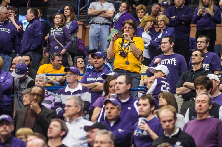 Black and Gold mixed in with purple Friday evening. Wichita State played Cal Poly in the Scotttrade Center Arena in the second round of the NCAA tournament.