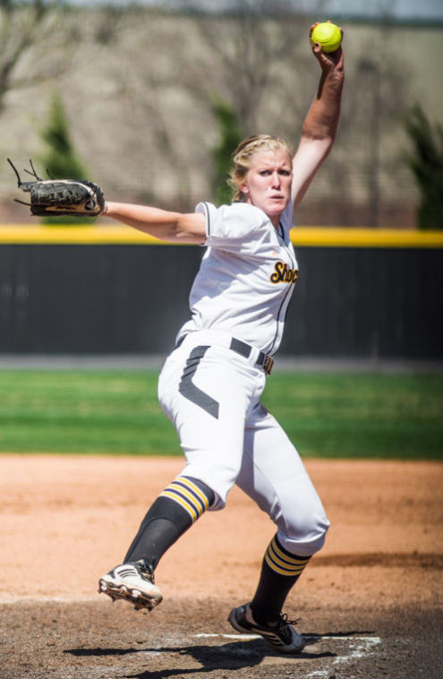 Senior+Sloan+Anderson+winds+up+for+the+pitch+Saturday+afternoon+at+Wilkins+Stadium+against+Northern+Iowa.+Anderson+pitched+a+complete+game%2C+allowing+just+three+hits.+The+Shockers+won+both+games%2C+beating+Northern+Iowa+9-4+and+8-0.