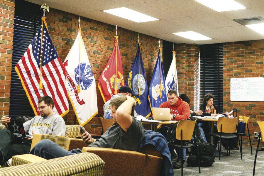 Veteran Shockers use the Military and Veteran Student Center, located on the first floor of Lindquist Hall, for back-to-school guidance and mentoring.