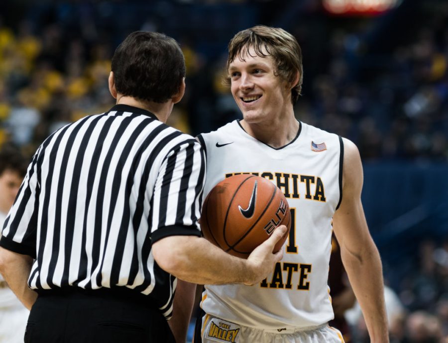 Ron+Baker+smiles+after+scoring+back-to-back+three-pointers+in+a+second+half+rally+against+Loyola.%C2%A0