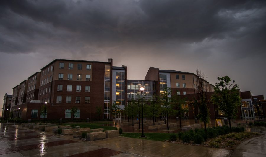 Campus was nearly empty Tuesday after university administrators made the decision to cancel classes and other activities in precaution for threatening storms. 