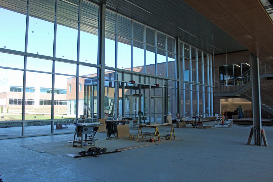 The future lobby of the experimental engineering building that is part of the Innovation Campus.