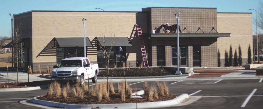 Construction is underway on a new Starbucks just south of 21st street near the Woodman Alumni Center. The new Starbucks will be full-service and is set to open in early 2017. https://thesunflower.com/12736/news/starbucks-building-brewing/