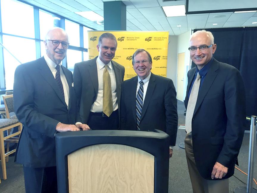 Courtesy Photo 
From left: Nestor Weigand, Jr., Steve Barrett, David Murfin, Ivan Crossland, Jr. They are the developers of The Flats at WSU (MWCB, LLC)