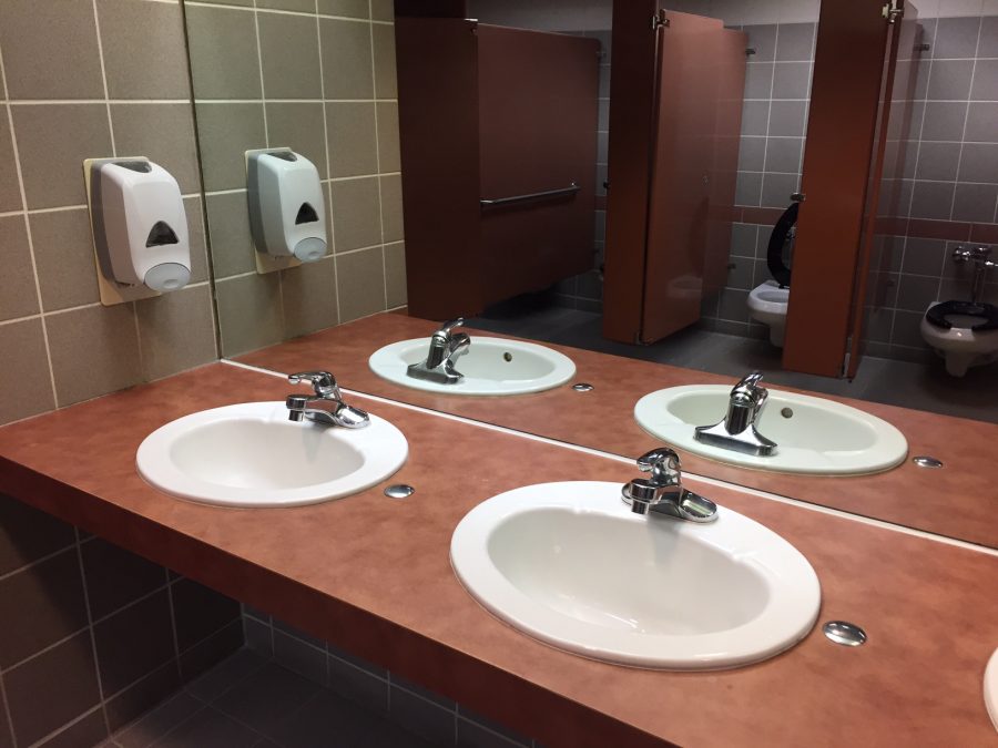 The mens restroom on Elliott Halls main floor is now completely out of soap.