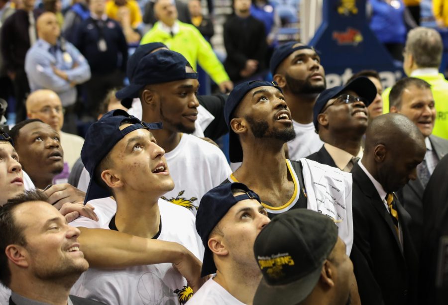 The Shockers watch their One Shining Moment video.