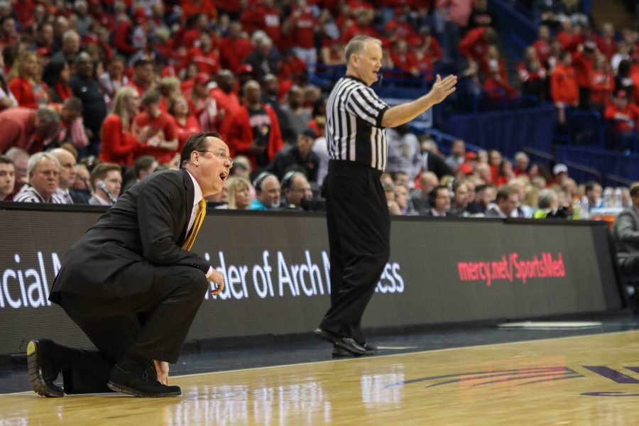 Coach Gregg Marshall screams on the sidelines.