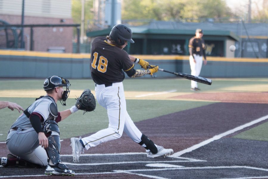 Sophomore Alec Bohm hits a home run during the game against Southern Illinois. 