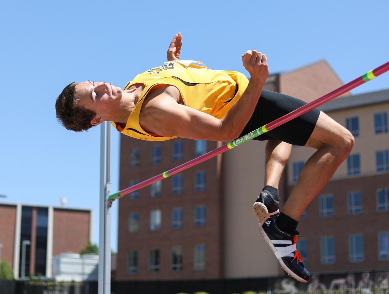 Ben+Johnson+high+jumps+during+the+decathlon+Friday+at+the+Missouri+Valley+Conference+Outdoor+Track+and+Field+Championship.+Johnson+won+the+decathlon+by+a+margin+of+over+400+points%2C+scoring+a+total+of+7053+points.+%28May+12%2C+2017%29