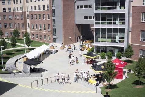 Shocker Hall courtyard August 2017