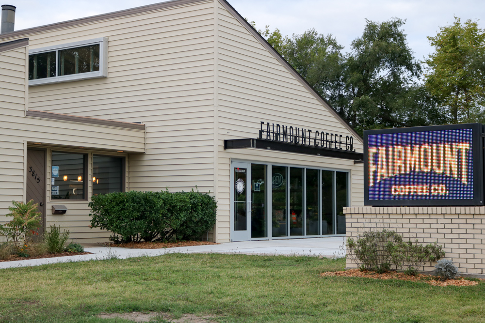 Fairmount Coffee Co. is located across the street from Wichita State University.