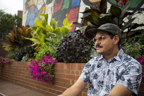 New adjunct-lecturer Armando Minjarez, who won a $100,000 grant for an art project called “Horizontes.”