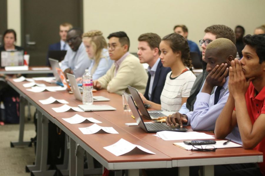 The Student Government Association discussed changes coming to men’s basketball game-day parking at Wichita State during Wednesday’s Student Senate meeting.