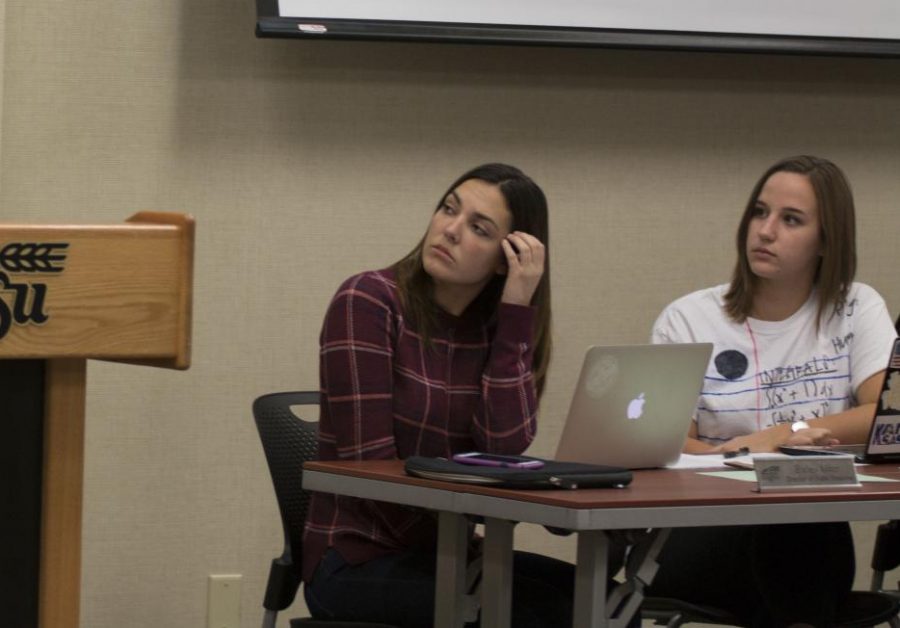 Bailey Minor, left, has resigned from her position as director of public relations with the Student Government Associate.