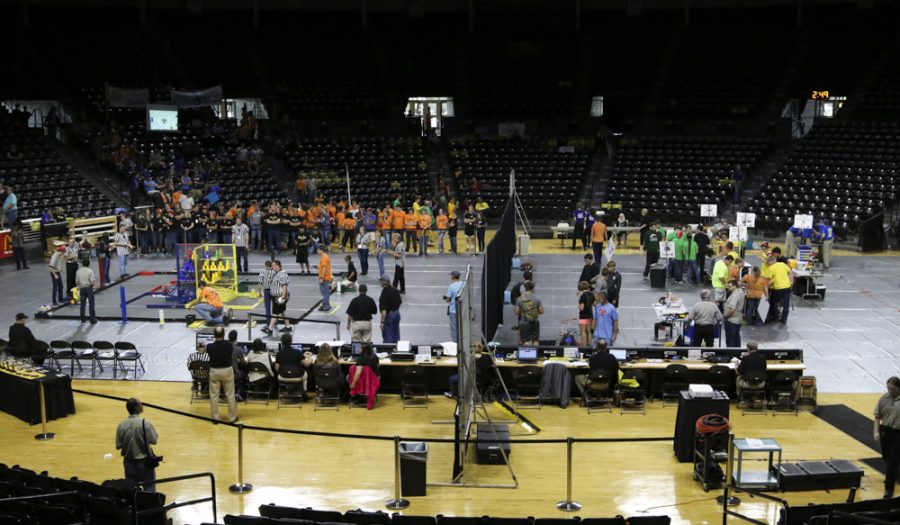 Robotics competition at Koch Arena.