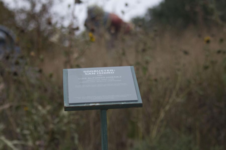 Sodbuster: San Isidro received a new plaque recently.