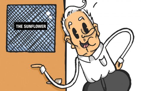 Editorial Cartoon: Bardo gives tour of campus to members of KBOR