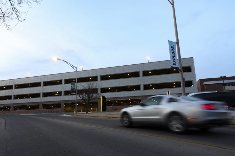 Rhatigan Student Center parking garage file photo