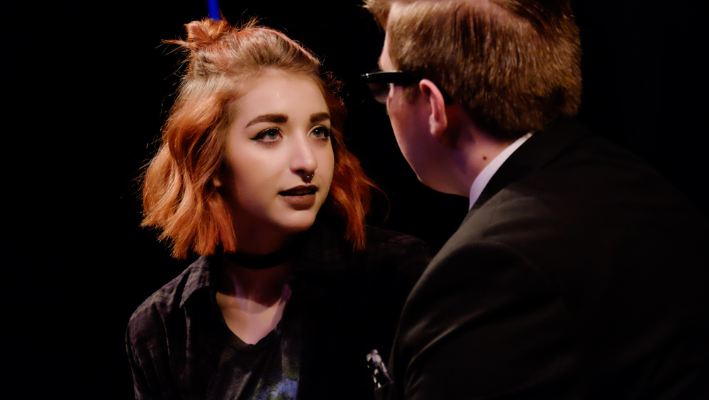 Katie Robu is a first-year student from the school of Art and Design. She plays as Marcy in “I Love You Because.”