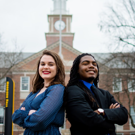 Shelby Rowell (left) and Kenon Brinkley (right) were elected SGA Vice President and President, respectively. The pair ran unopposed.