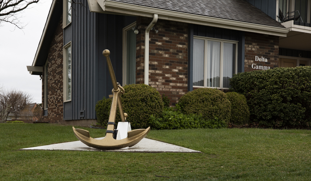 The anchor at the Delta Gamma house sits off of 21st street and is the site of a hazing ritual called