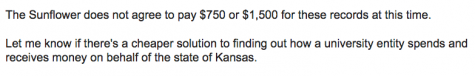 Wichita State charges $1,500 for Innovation Alliance financial transaction documents