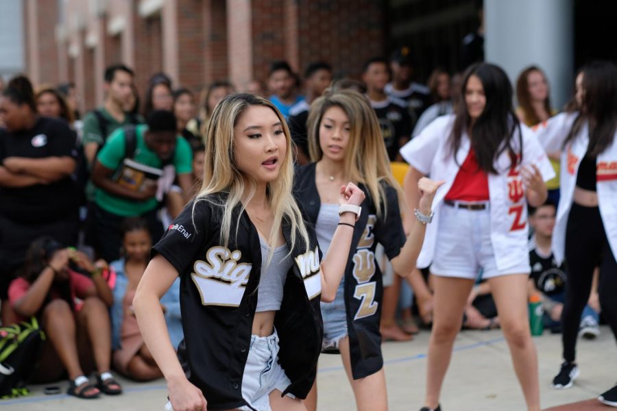 Annie Pham is a member of Sigma Psi Zeta Sorority, majoring in Chemistry. She dances as part of Shock the Yard show.