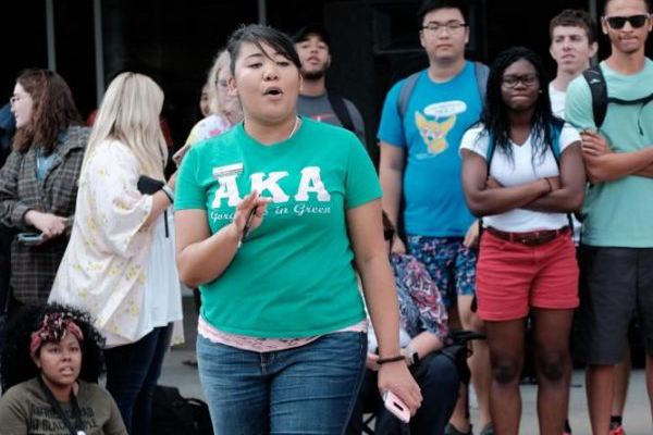 Danielle Johnson at the Multicultural Greek Council Step Show last year. She is the assistant director of the Office of Diversity and Inclusion.