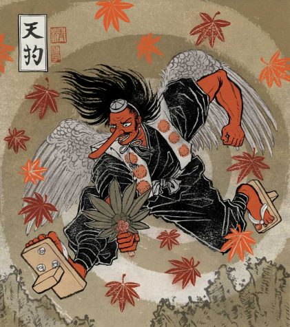 Tengu: The Japanese folk character Tengu, which in terms of bulbous nose length and wild appearance does seem to resemble Wu, was made famous by followers of Shinto and Buddhism after the latter arrived from China in the sixth century A.D. 
