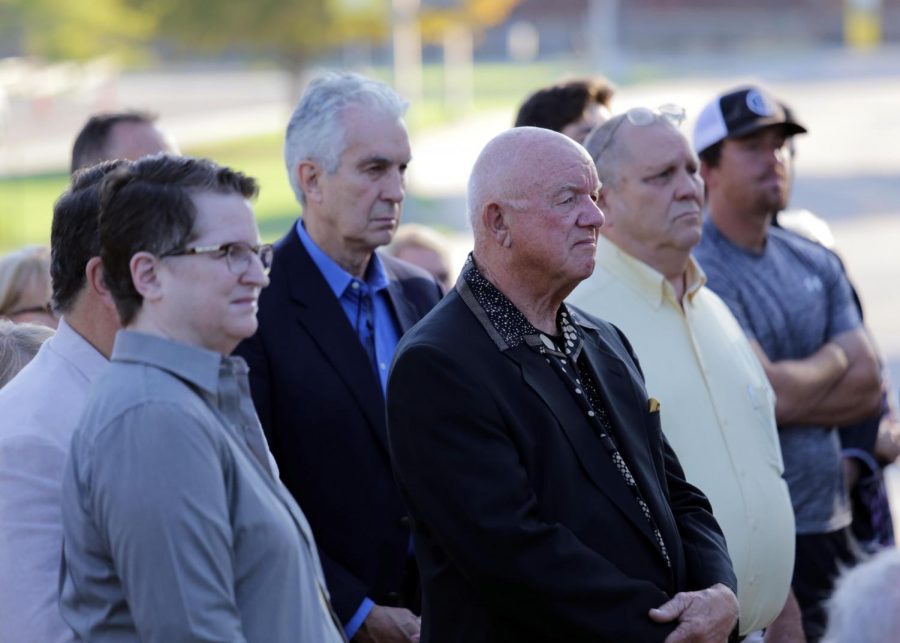 Members of the Wichita State community gathered Tuesday morning to mourn the 31 lives lost when a plane carrying members of the Wichita State football team crashed into a mountainside on Oct. 2, 1970. Wichita State memorializes the incident every year at Football Memorial '70. 