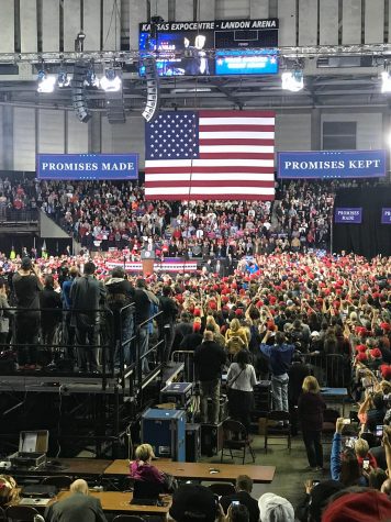 Trump campaigns for Kris Kobach in Topeka