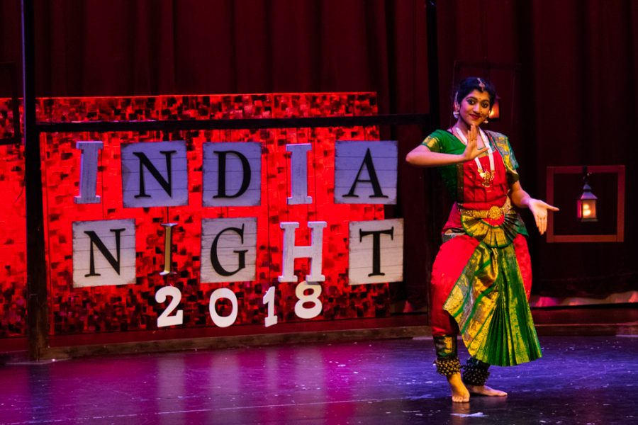 Shreetha Jagdhiswara dances at India Night 2018 on Oct. 20.