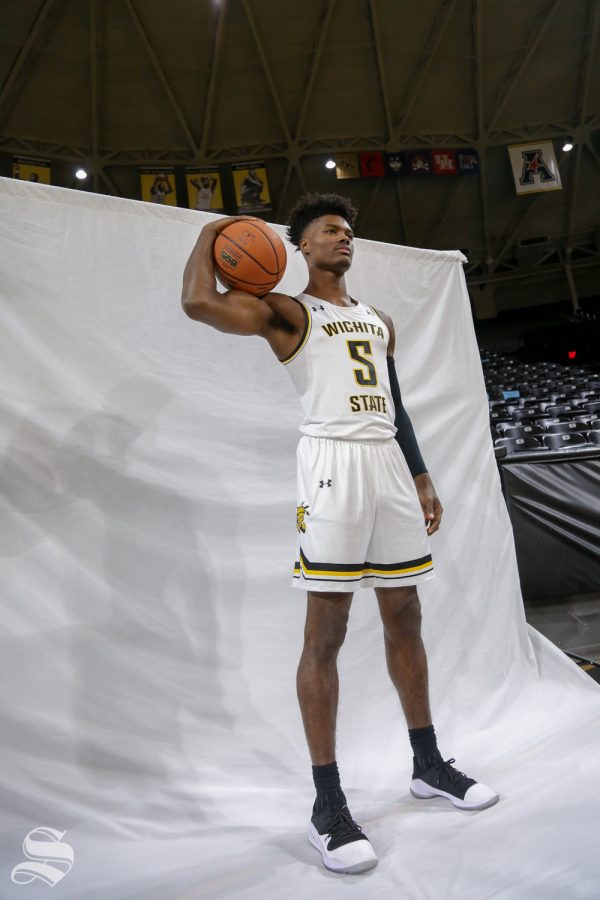 Rod Brown poses for a photo during Media Day at Charles Koch Arena.