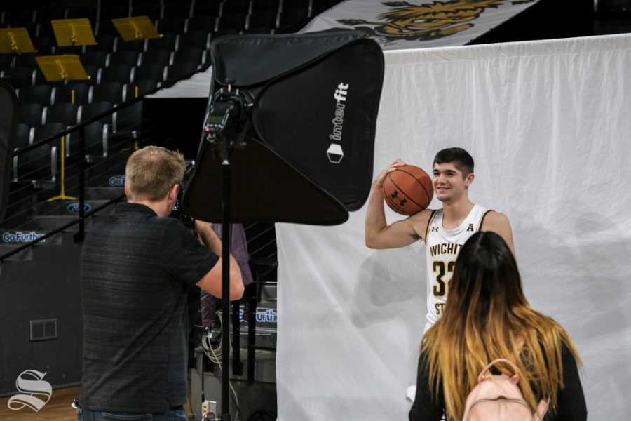 Wichita States Tate Busse poses for Joseph Barringhaus, The Sunflowers Sports Photo Editor.