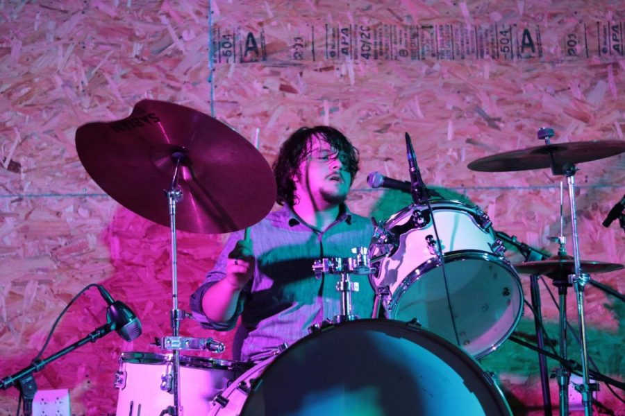 Wichita State student Jackson Relph is a drummer for The Cavves.