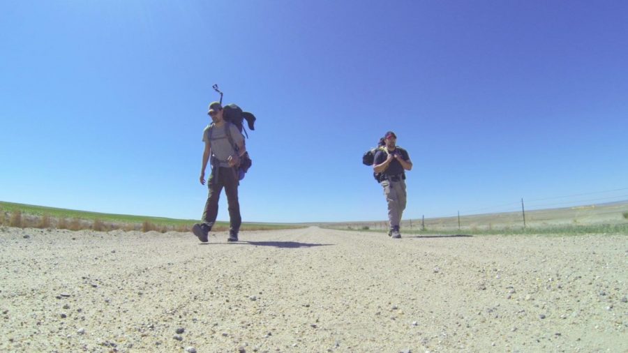 Joshua Nathan and Patrick Ross walk at Pyramid Ranch (Courtesy photo).