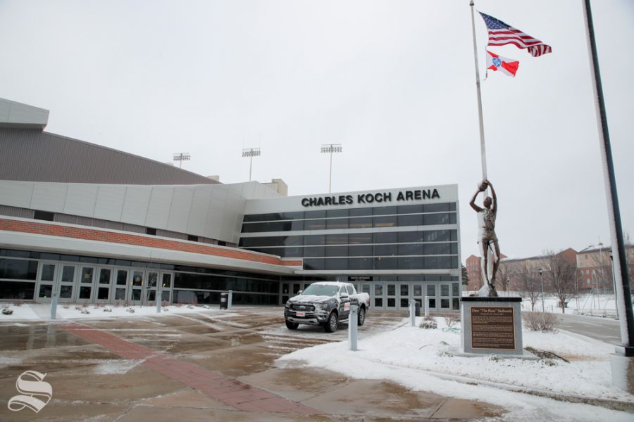 Charles Koch Arena was selected as an early voting period. (Photo by Joseph Barringhaus/The Sunflower).