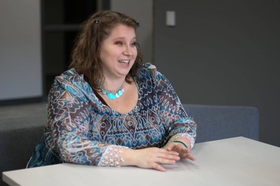 Tammy Dorsey, mother of five and graduate student in the Innovation and Design masters program at WSU discusses her biomedical engineering senior project. The project would help OB/GYNs monitor fetal oxygen levels of the Fetus during childbirth. This project has exanded into her masters program. Feb. 3, 2019