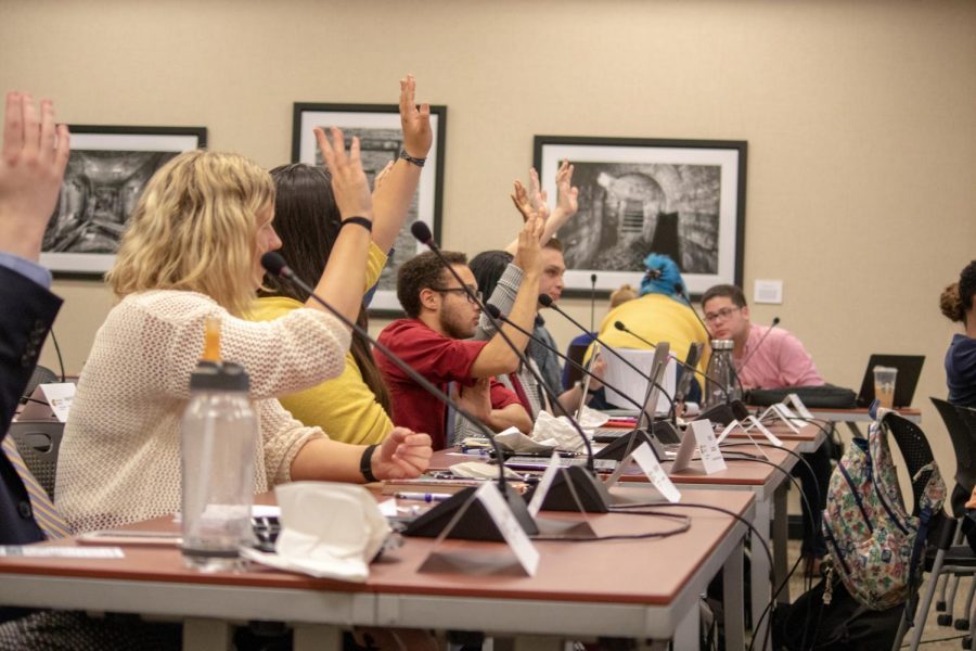 The Student Government Association passes a bill unanimously on Wednesday April 24, 2019.