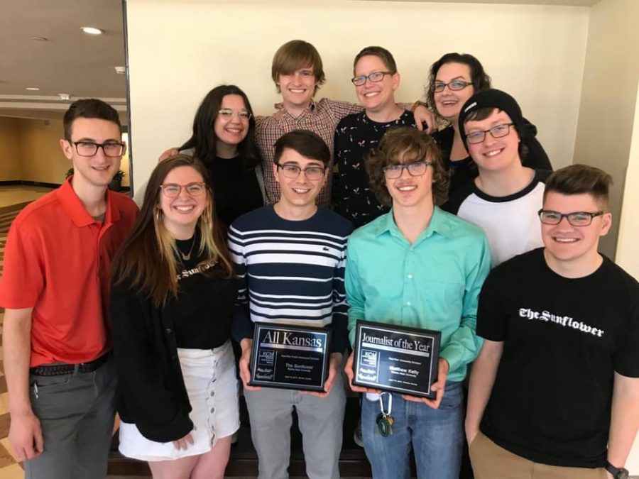 The Sunflower, editor in chief win top awards at Kansas Collegiate Media conference