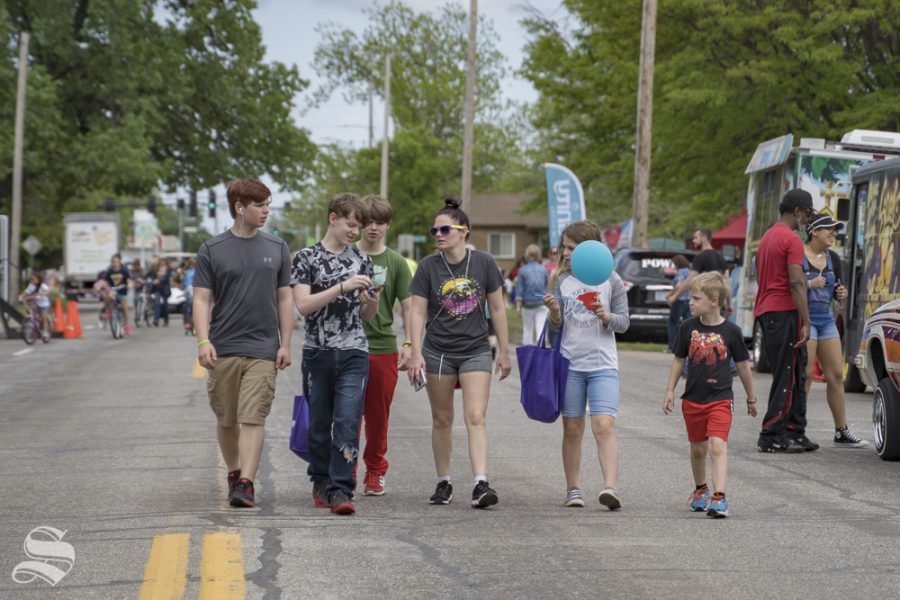 A mile of 21st Street from NoMar Market to Woodland Park was closed for Open Streets ICT on May 5. The street was completely closed to traffic so that locals could walk on the streets.