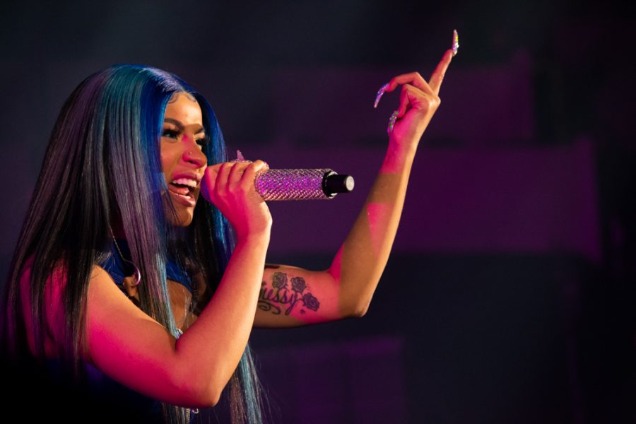 Cardi B performs her song Money on July 24 at INTRUST Bank Arena.