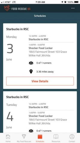 Screenshot of the ICT Food Rescue App