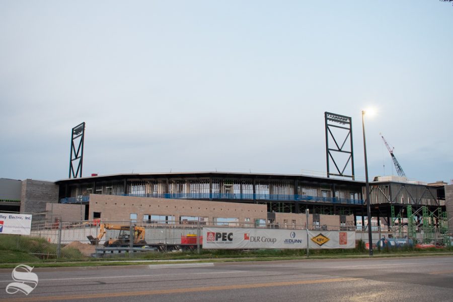 Construction continues on Wichitas new minor league baseball stadium. The stadium will be just one attraction at the ballpark village which is said to be completed by 2020.